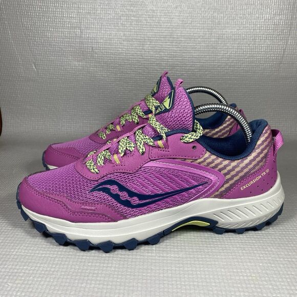 Saucony Excursion TR15 Womens Size 8.5 Purple Running Walking Casual Sneakers - Picture 1 of 11